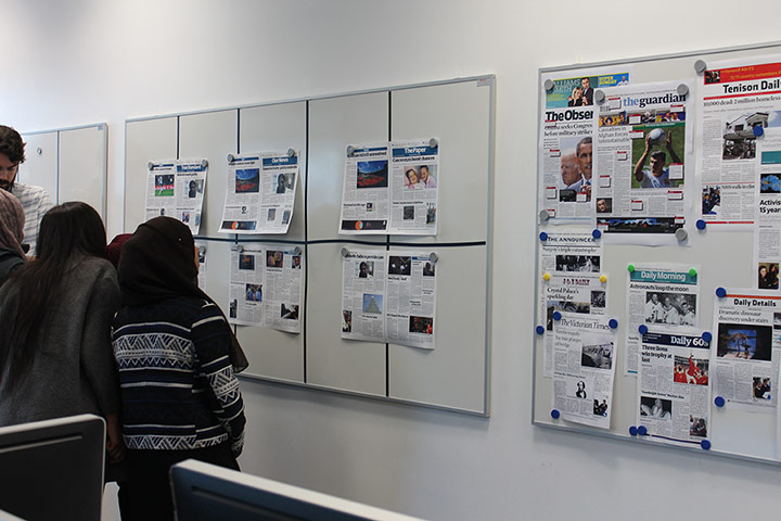 Ed Centre Editorial teams: The teams inspect their finished papers