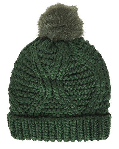 wish list: bobble hats: Cable knit