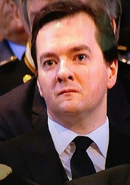 George Osborne at Thatcher's funeral