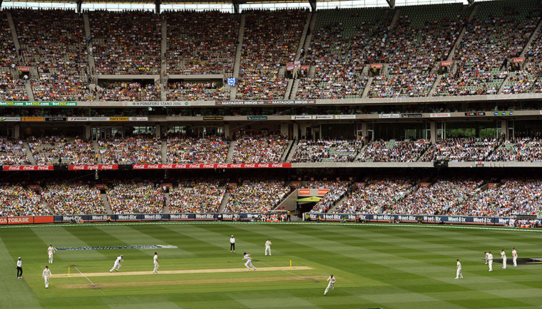 fourth test day 1: Alastair Cook and Michael Carberry run