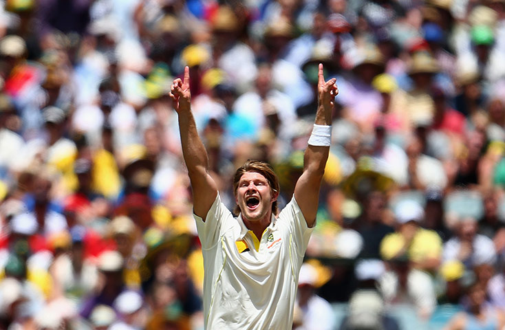 fourth test day 1: Shane Watson celebrates