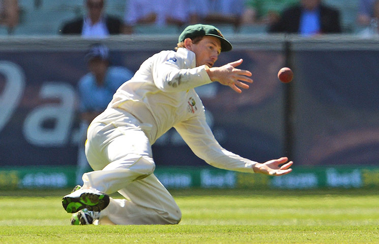 fourth test day 1: Australian fieldsman George Bailey drops a catch