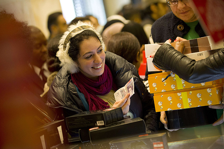 Boxing day sales: Shoppers look for bargains in Selfridges department store