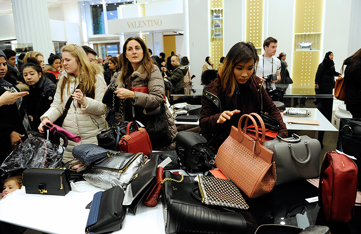Boxing day sales: Customers scramble for designer handbags in Selfridges