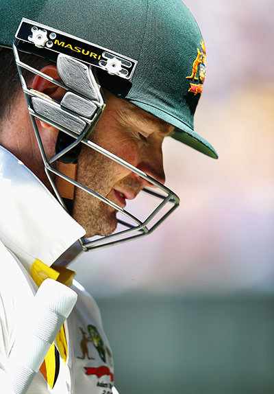 Fourth test day two: Michael Clarke is out