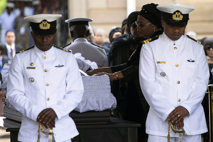 20 Photos: Graca Machel, the widow of Nelson Mandela, pays her respects