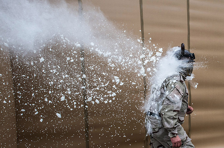 Flour festival: Els Enfarinats Festival Celebrated With Flour Fight In Ibi