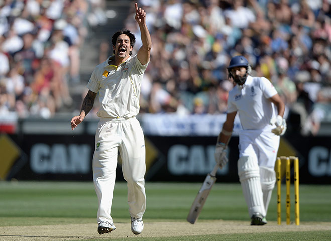 Fourth test day three: Mitchell Johnson 