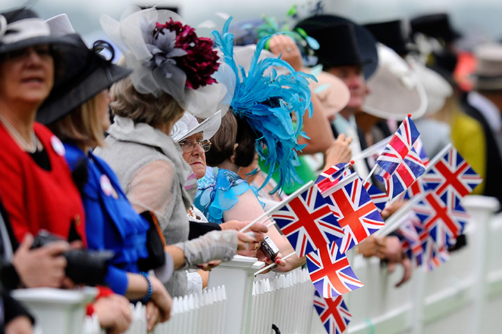 Crowhurst: Racegoers look on during Ladies' Day