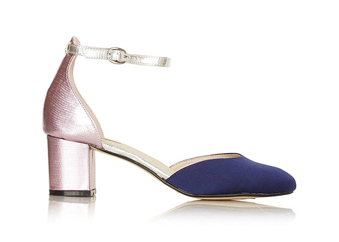 Party shoes: Party shoes -pink and purple low heeled pumps by Topshop