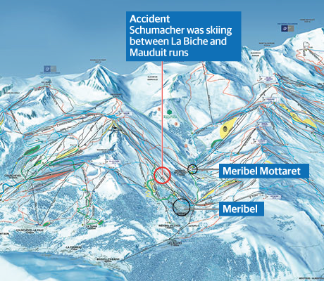 Graphic - Location of Schumacher's accident