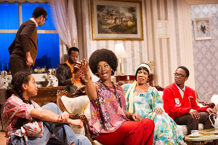 Year on stage: Rochelle Rose (Lil' Bits), centre, in One Monkey Don't Stop No Show 