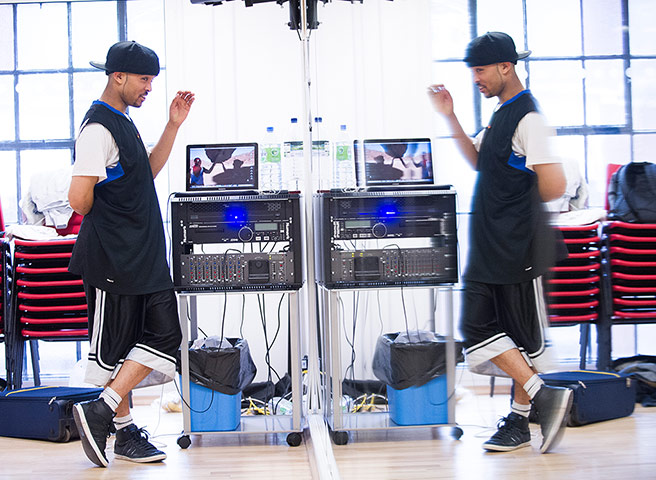 Year on stage: Rehearsals for Some Like It Hip Hop at Sylvia Young School. 12 April 2013