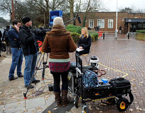 Lawson court case: News teams report from outside the court