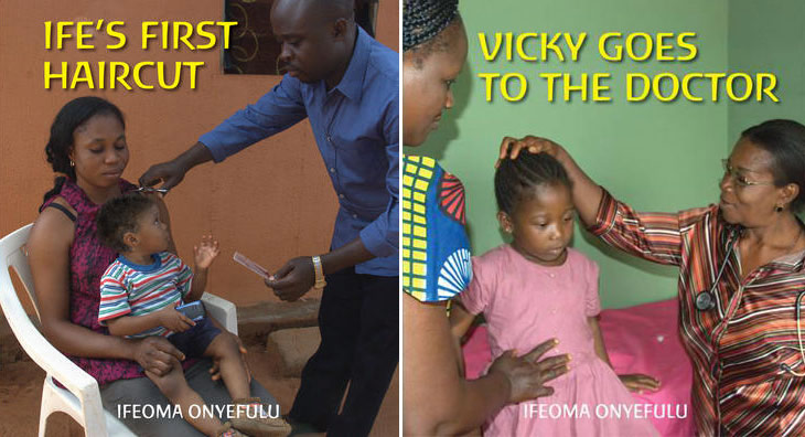 Children's books: Ife’s First Haircut and Vicky Goes to the Doctor by Ifeoma Onyefulu