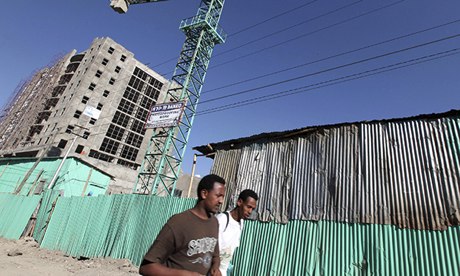 Ethiopia's capital Addis Ababa, office block construction