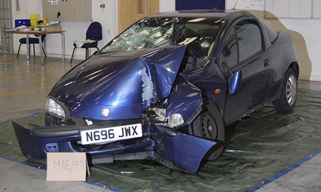 The Vauxhall Tigra that hit Lee Rigby before he was killed