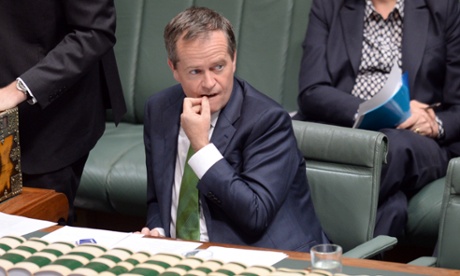 Bill Shorten considers his options during question time.