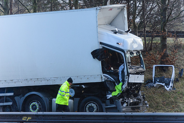 Weather : Windy weather and storms in the North of England as trucks are involved in 