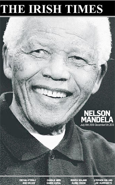 Mandela front pages: Mandela Irish Times