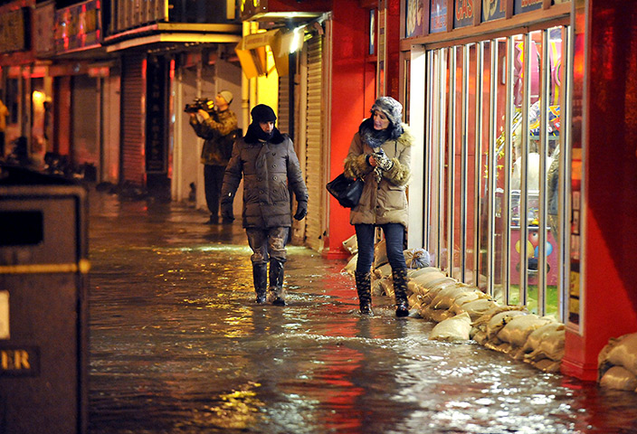 Weather UK: Storms across Britain, Scarborough, Britain - 05 Dec 2013