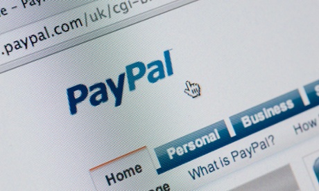 A screenshot of PayPal's website. The company faced online protest over its boycott of WikiLeaks.