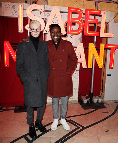 Isabel Marant dinner: Sam Cotton (L) and Agi Mdumulla