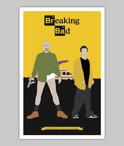 Xmas Gift Guide: poster of Walter and Jesse from Breaking Bad