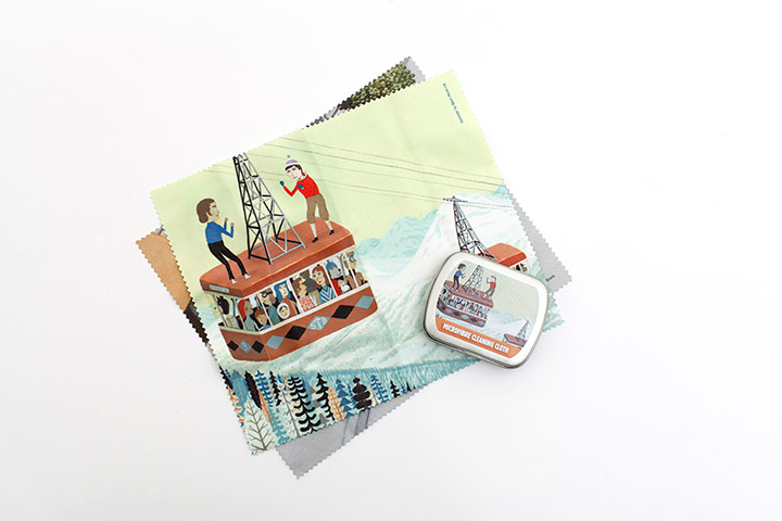 Xmas Gift Guide: illustrated micro-fiber cleaning cloths