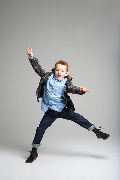 All Ages: chambray shirt wool shirt blue jeans brogue boots braces