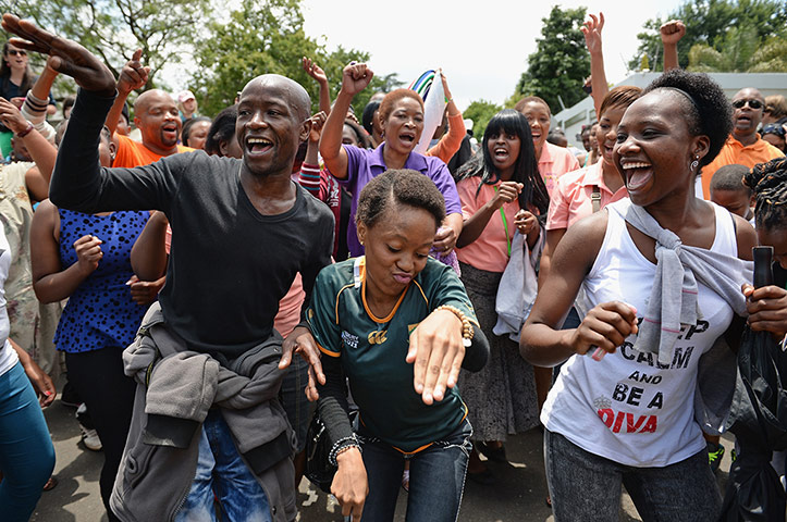 Celebrate Nelson: South Africans gather to pay respect and tribute