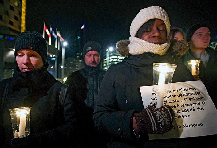 Celebrating Mandela vigil nelson montreal canada