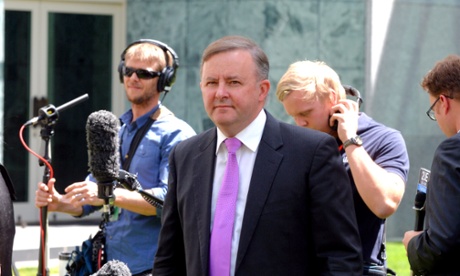 Shadow transport minister Anthony Albanese during a press conference in Canberra Monday, Dec. 9, 2013. AAPIMAGE for The Guardian/Alan Porritt
