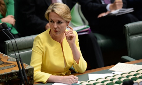 Acting Opposition leader Tanya Plibersek during question time in the House Of Representatives chamber at Parliament House Canberra Monday, Dec. 9, 2013. AAPIMAGE for The Guardian/Alan Porritt