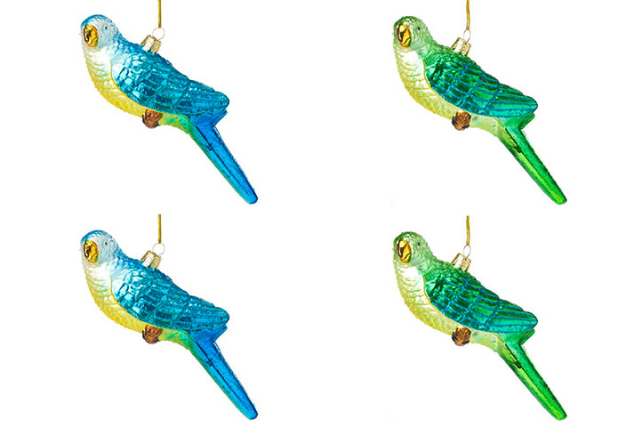 homes - baubles: parrot baubles in green and blue
