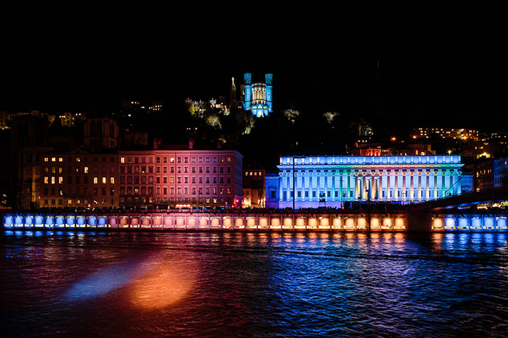 Lyon Festival of Lights: Quais de Saône, Lyon Festival of Lights