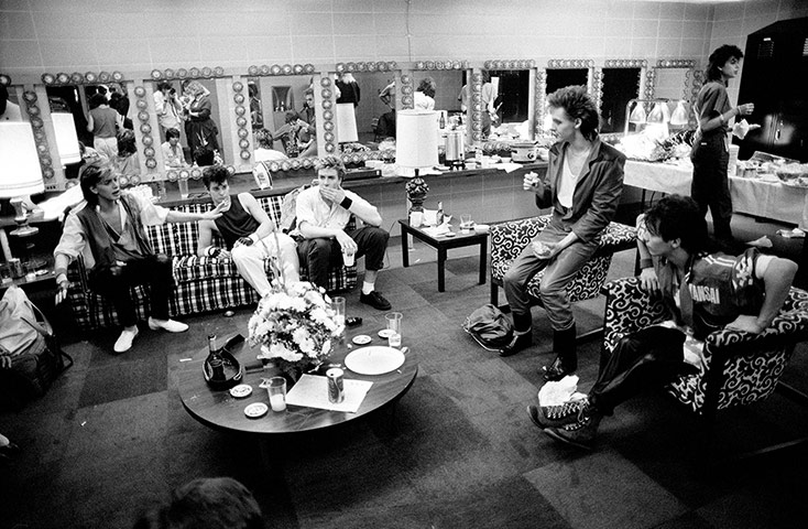 Duran Duran: A band meeting in the inner sanctum - backstage in the US, 1984