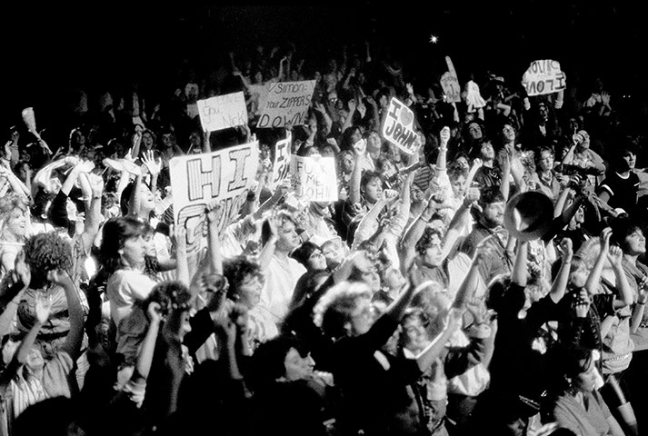 Duran Duran: Fans and their placards, US, 1984