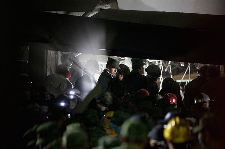 Mexico explosion: Rescue workers, firefighters and military search for survivors