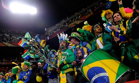 Brazil fans, Johannesburg 15/6/10