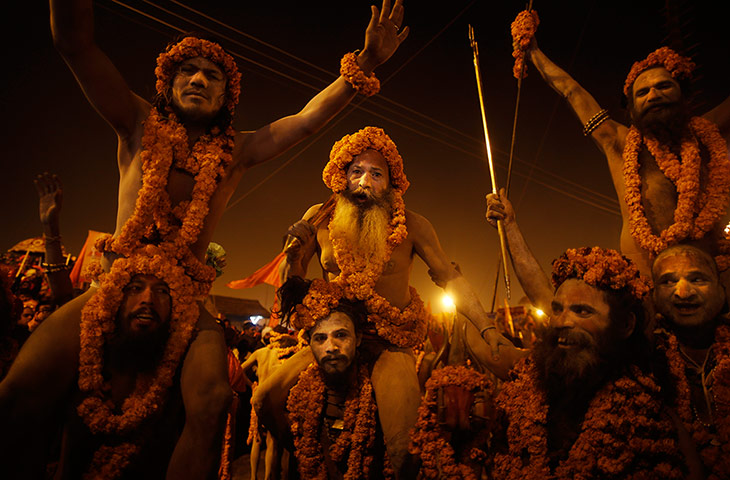 Maha Kumbh : Naga sadhus from the Niranjani sect