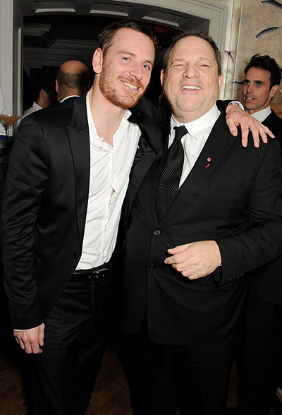 BAFTA after party: Michael Fassbender and Harvey Weinstein