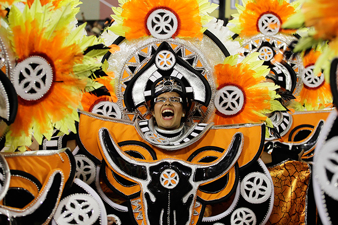 Rio Carnival 2013: Performers from the Uniao da Ilha do Governador samba school