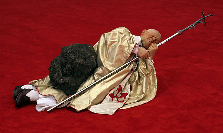 Papal portraits: Sculpture by Maurizio Cattelan La Nona Ora