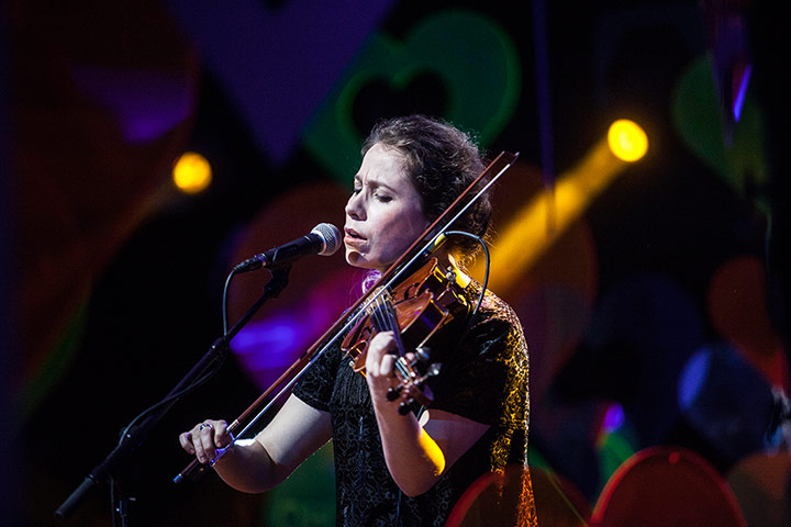 Other Voices day 3: The violinist Emma Smith performs with James Yorkston at the Glassworks