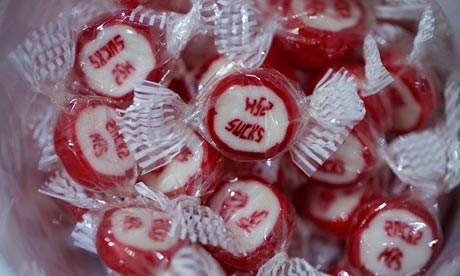 Sweets that read HS2 sucks