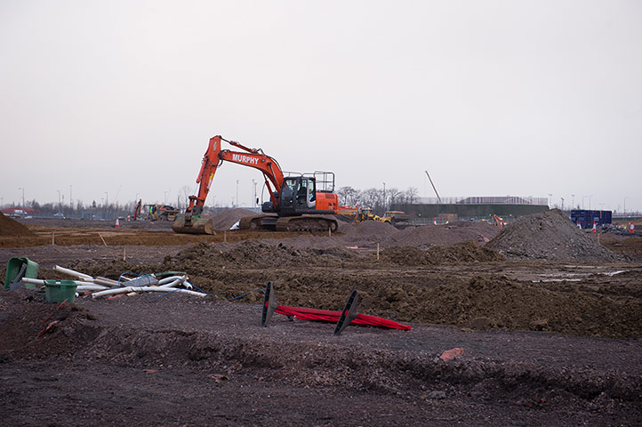 Olympic Park in 2013: Lone digger