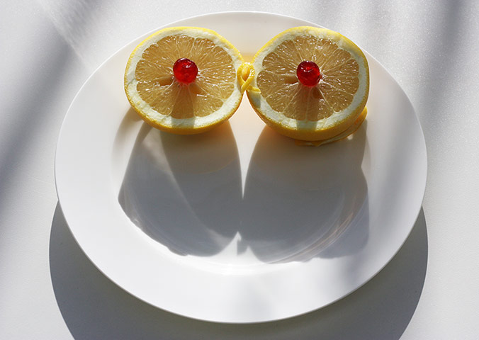 Your Pictures - Glamour: two grapefruit halves with red cherries on top