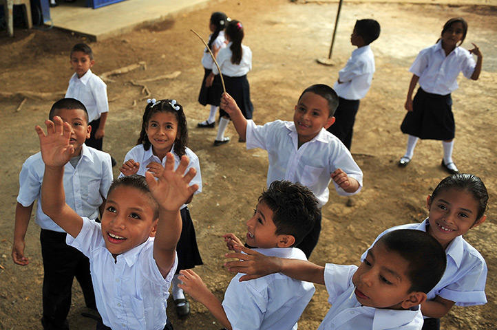 24 hours: Managua, Nicaragua: Schoolchildren play