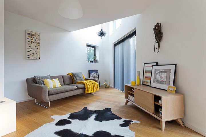 Homes - Lewisham NB: angled room with white walls and wooden floors